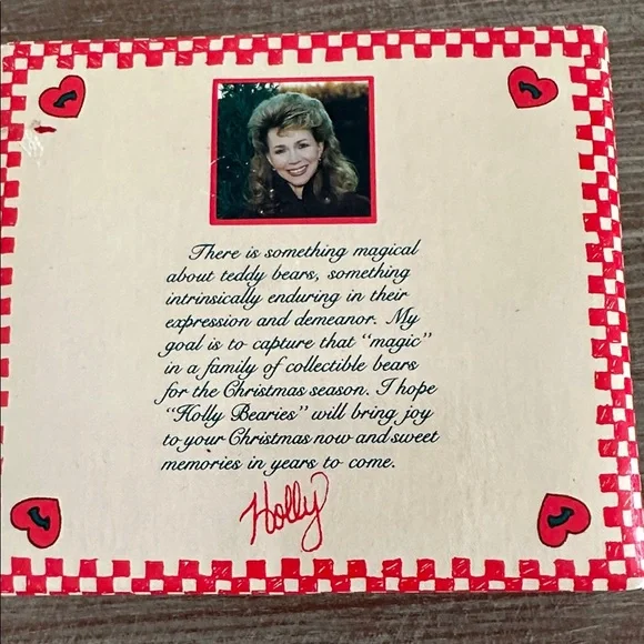 Kurt Adler Vintage Cheerleader Bear Ornament with Blue and White Pom-Poms - Picture 4 of 5